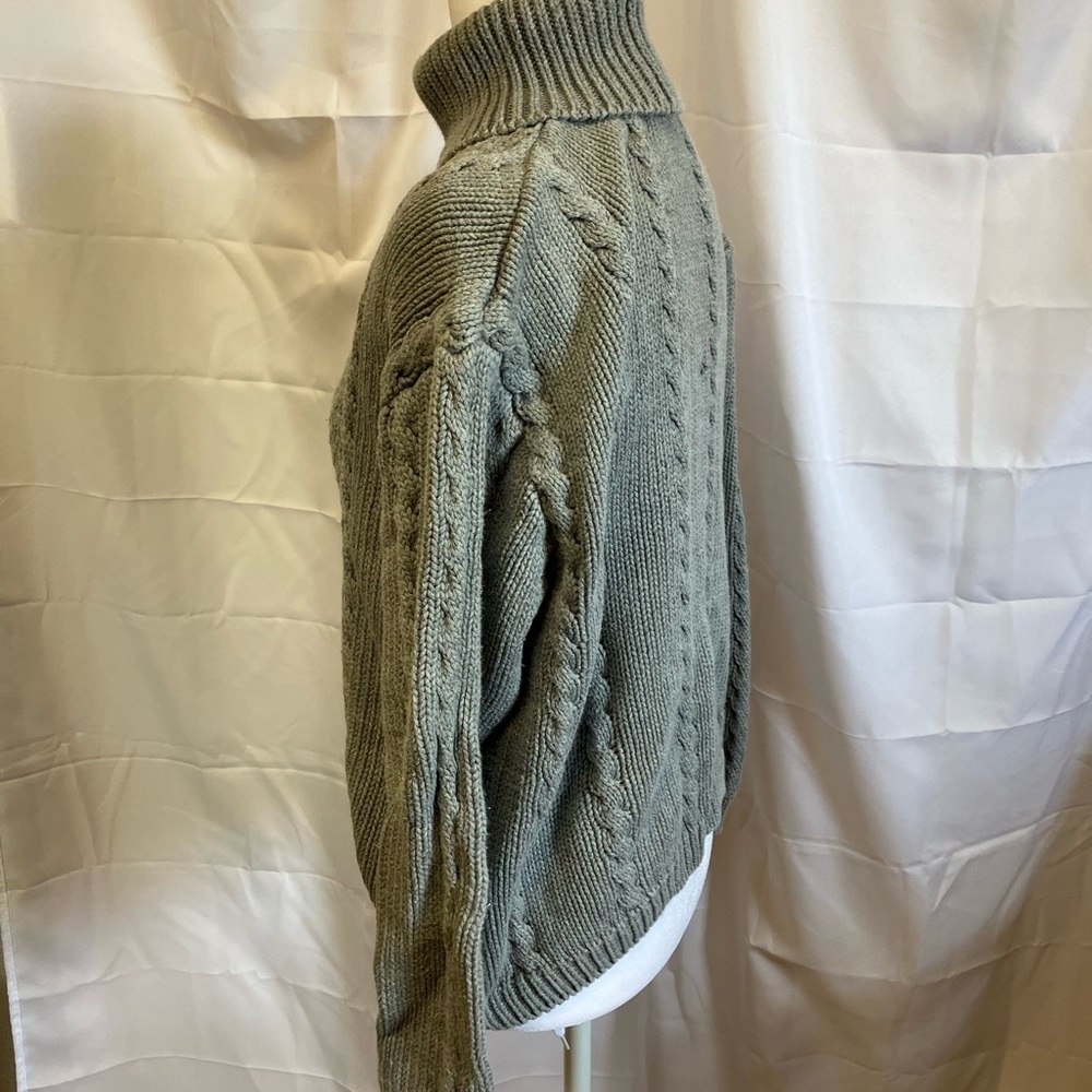 Scott Olive Green Turtleneck Sweater - Picture 2 of 8
